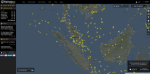 [Empty pathway MH370, picture source: Bob Jagernath - https://www.flightradar24.com/]