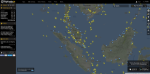 [Empty pathway MH370, picture source: Bob Jagernath - https://www.flightradar24.com/]