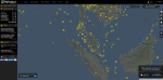 [Empty pathway MH370, picture source: Bob Jagernath - https://www.flightradar24.com/]